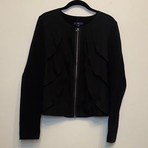 Gap, black front zipper blazer